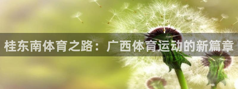 中欧体育kok官网首页：桂东南体育之路：广西体育运动的新篇章