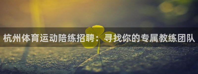 中欧体育客服：杭州体育运动陪练招聘：寻找你的专属教练团队